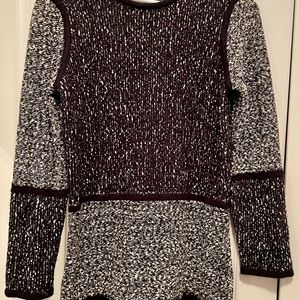 Calvin Klein black and white acrylic sweater. Like new.